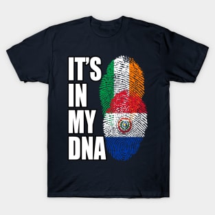 Paraguayan And Irish Mix Heritage DNA Flag T-Shirt